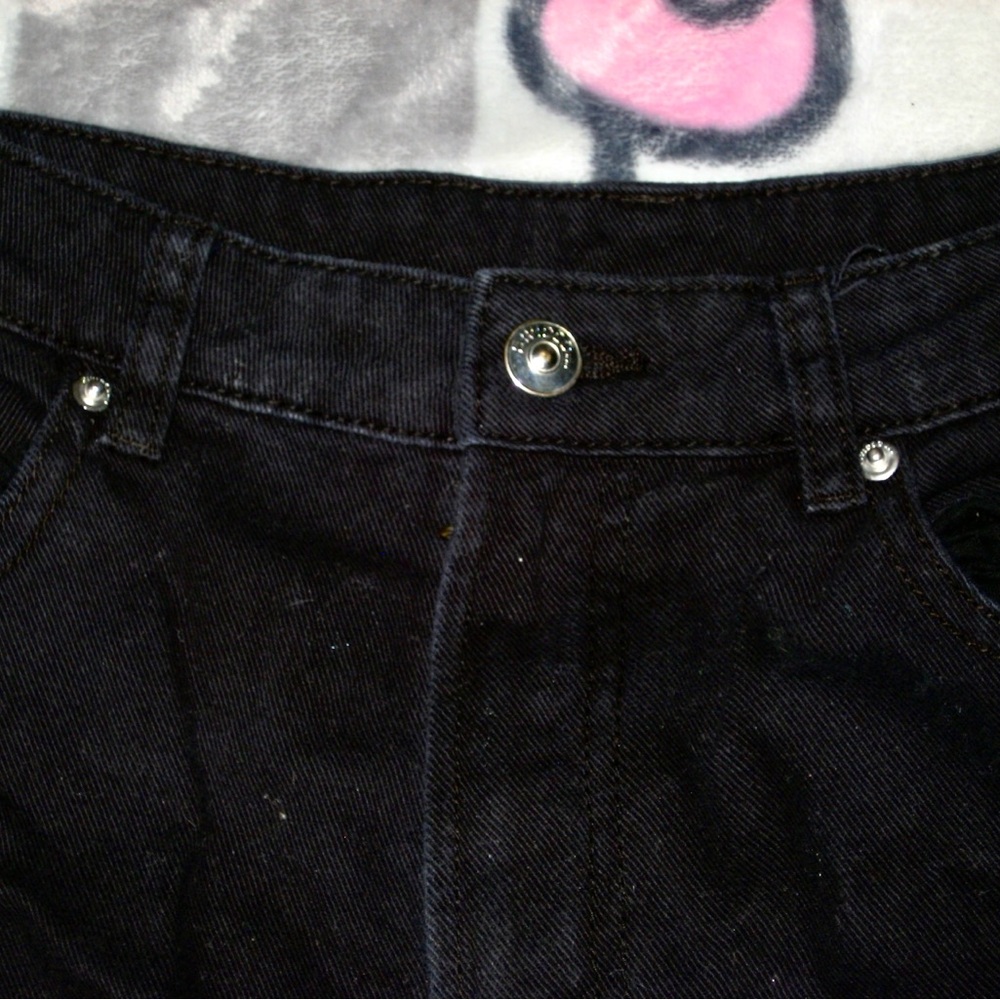 Black Baggy Ripped Denim Jeans